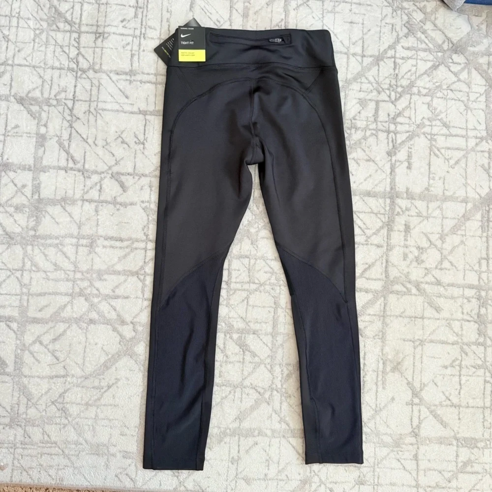 Nike Fast Dri-FIT Crop Leggings XS Black Mid Rise Athletic Running NWT